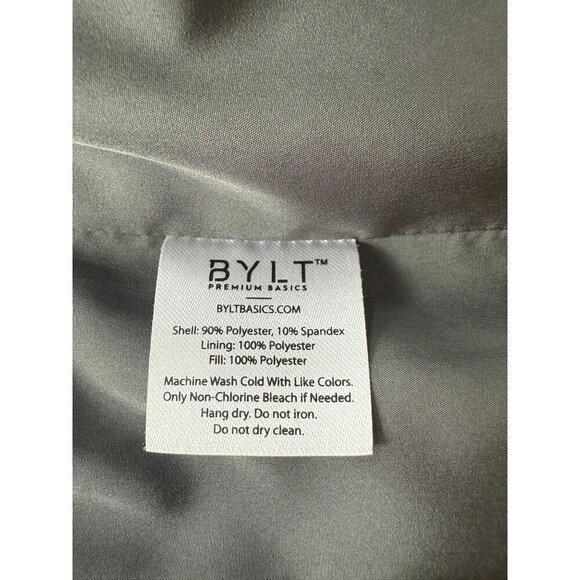 Bylt Mens Harbor Puffer Jacket Size L Gray Outdoor Full Zip Gorpcore Performance - Picture 8 of 9